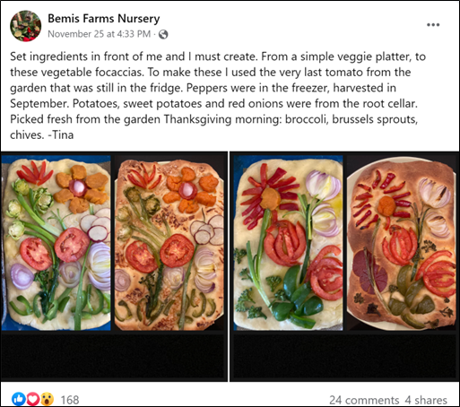 Bemis Farms Nursery Facebook post